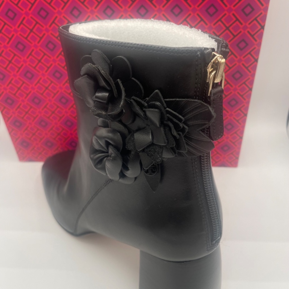 Tory Burch Blossom Black Booties - Picture 4 of 8